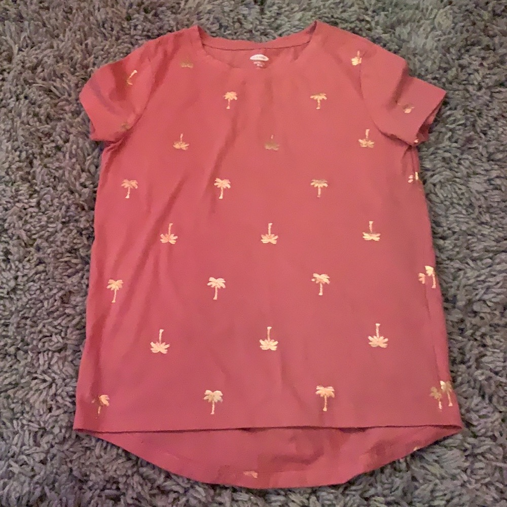 Pink old navy t-shirt. Size: Kids M (8)